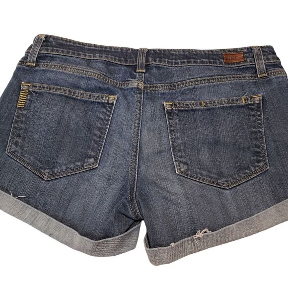 Paige Jimmy Jimmy denim destroyed shorts size 28 cuffed hem deconstructed - Picture 2 of 5